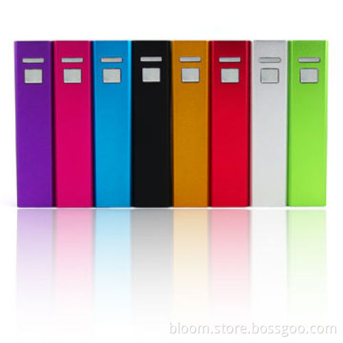 2,600mAh Gift Portable Mobile Phone Charger, Rectangle Metal Case, Suitable for iPhone 6/5/4New